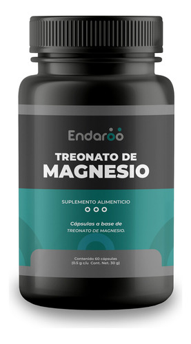 Treonato De Magnesio 500 Mg 60 Cápsulas Sabor Sin Sabor