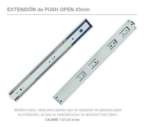 Correderas De Extension 35 Cm Presiona Y Abre  10 Pares.