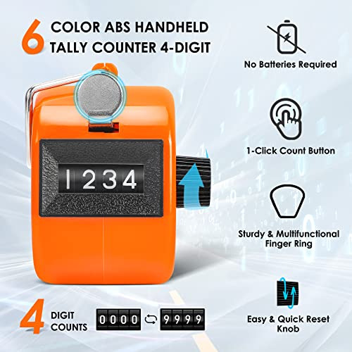 Contador Portátil Ktrio De 6 Colores Con Números De 4 Dígito