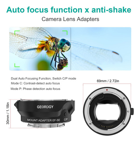 Adaptador De Montaje De Lente Canon Para Sony E Mount