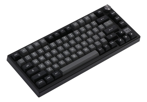Teclado Mecánico 75% Epomaker Th80se Hotswap Gasket Gamer Teclado Negro Yellow Switch Lineal Idioma Ingles Ansi