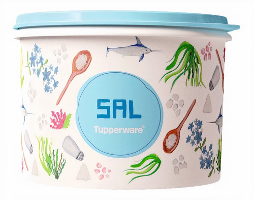 Tupperware Porta Mantimento Caixa Floral Sal 1,3kg 