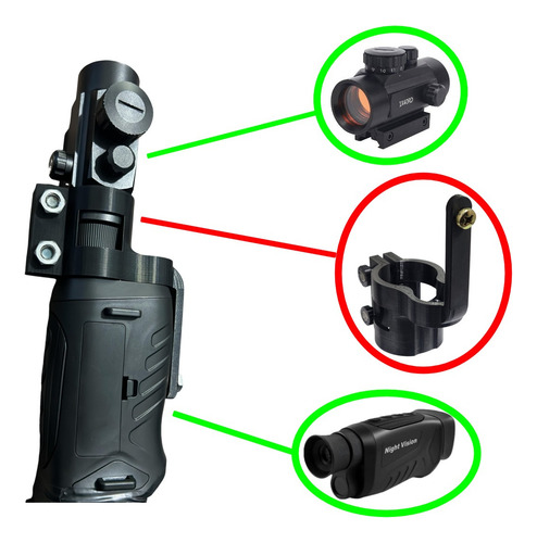 Adaptador Abraçadeira Red Dot Para Visão Noturna Dt9 Ponbos