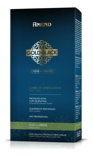 Amend Gold Black Kit Creme Alisante Ervas