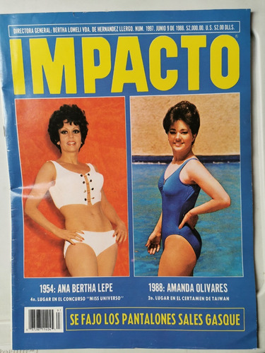 Revista Impacto #1997 Ana Bertha Lepe Y Amanda Olivares