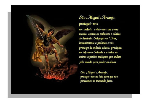 Quadro Decorativo Católico Oração De São Miguel Arcanjo | Parcelamento sem juros Quadro Decorativo Católico Oração De São Miguel Arcanjo | Parcelamento sem juros