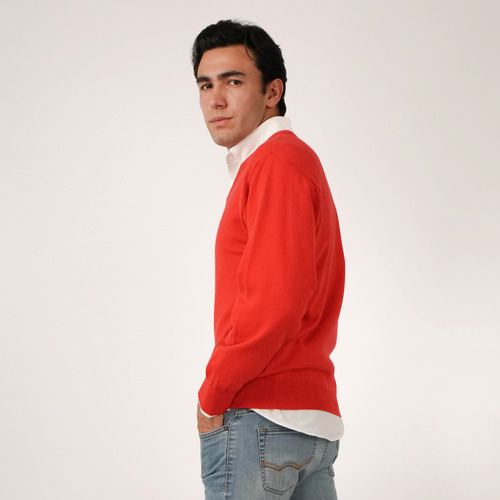 Varosco | Suéter Cashmere - 100% Lana Cuello V Premium
