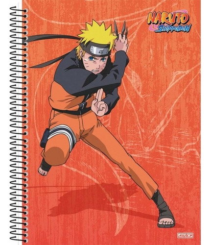 Caderno C/d 10 Materias Naruto 160 Folhas Sd Capa Sortida