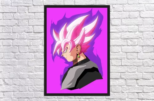 Quadro Dragon Ball Vegeta Anime Desenho Com Moldura G012