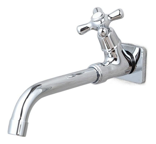 Grifo Lavabo Baño Cromado Shuomu Agua Fria Montado Pared