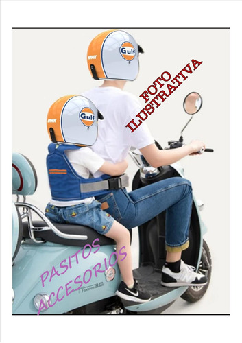 Chaleco Con Cinturón De Seguridad Para Niños En  Motos. 