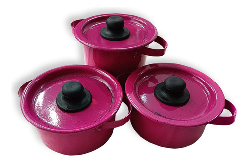 Caneca. Kit De 3 Panelinha 300 Ml Aluminio Leve