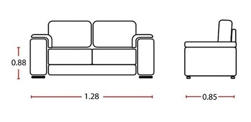 Imagen 3 de 4 de Juego De Living 3+2 Cuerpos Sofa Tela Marron Costa Rica