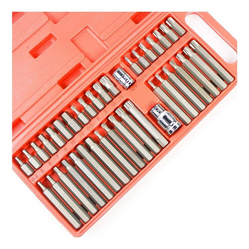 Juego Puntas Torx Multiestria Allen 40 Piezas Set En Caja