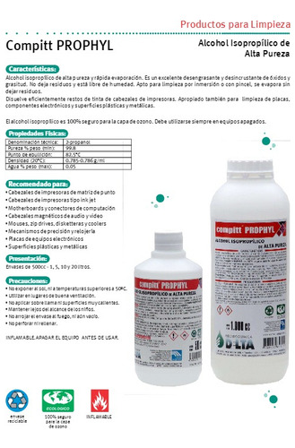 Alcohol Isopropilico Delta 1 Litro Alta Pureza X4 Unidades