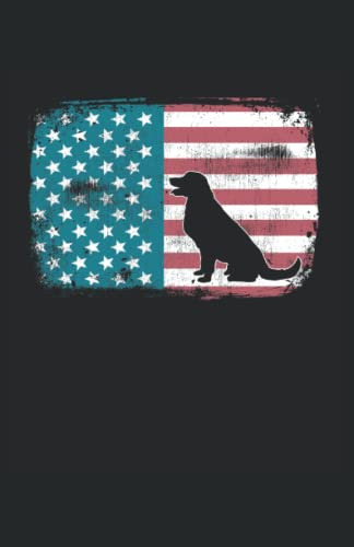 Golden Retriever Perro Bandera Americana: Cuaderno | Cuadric