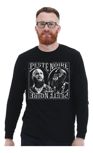 Polera Ml Peste Noire Split Peste Noire Metal Impresión Dire