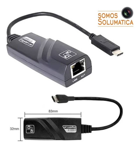 Adaptador De Red - Tipo C A Rj45 Lan Ethernet 10/100/1000gbs