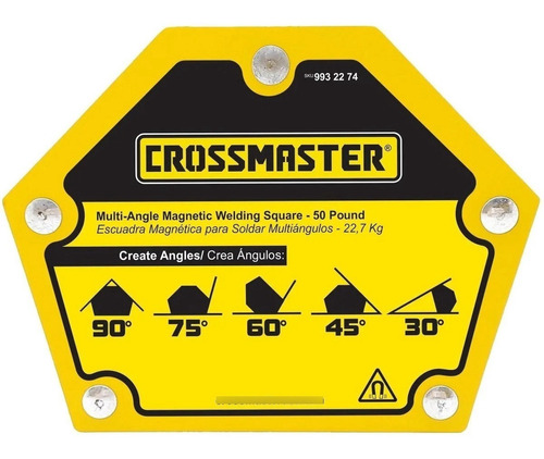 Escuadra Crossmaster Magnética Soldar Multiangulo 22.7 Kg 
