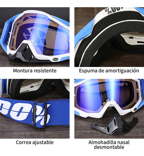. Googles Motocross De Tácticas Ajustable Gafas Deportivas