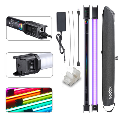 Marco de luz Godox Tl60 Bluetooth DMX Wi-Fi Rgb LED Stick Studio, color negro NA