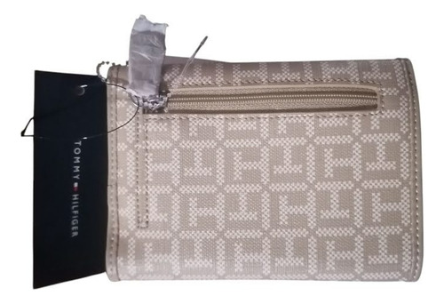 Cartera Billetera Para Mujer Tommy Hilfiger Beige Con Cierre Beige Th