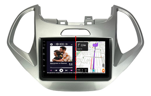 Kit de centro multimedia Android Ford Ka 2014 A 2018 Plateado