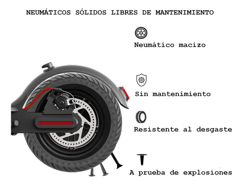 Llantas Macizas 8.5 2.0 Patineta Scooter Eléctrico (2 Unid.)