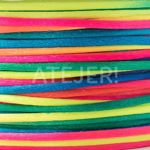 Imagen 6 de 6 de Cordón Fluo Multicolor Arco Iris Art 2011 De 3mm X 30 Metros