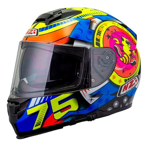 Casco Moto Integral Nzi Eurus 2 Con Visor De Sol Y 2 Visores