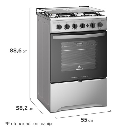 Cocina Mademsa 4 Platos M775st Tipo De Conexión Gas Envasado