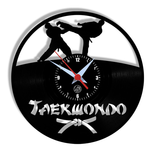 Relógio De Parede Vinil - Esporte Taekwondo  Artes Marciais