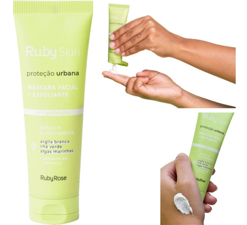 Imagem 4 de 10 de Máscara Facial + Esfoliante Proteção Urbana Ruby Rose