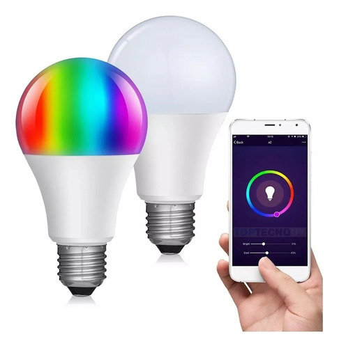 Lampara Led Rgb Wi-fi Google Home Alexa Luz Smart Life E27 ® Luz Blanco Cálido