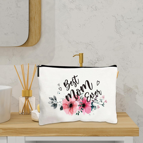Bolsa De Maquillaje De Lona De Algodón Inferior, Bolsa De