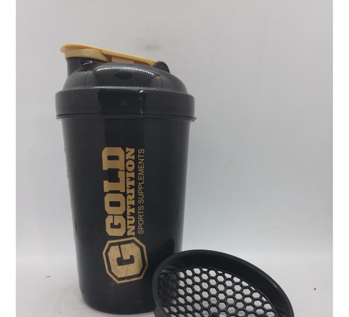 Shaker Vaso Mezclador A Rosca C/rejilla Anti Grumos - Gold