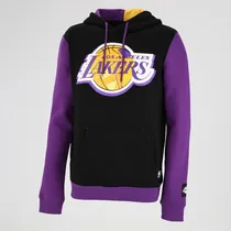 Comprar Buzo Básquet Nba Los Angeles Lakers Hombre En Negro Y Violet