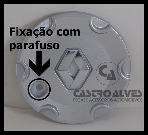 Imagem 2 de 6 de Kit 4pçs Calota Roda Aro 16 Renault Megane + 2 Kit Parafuso