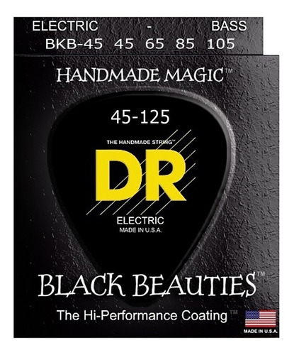 Encordoamento Baixo 4 Cordas Dr Strings - Black Beauties 045