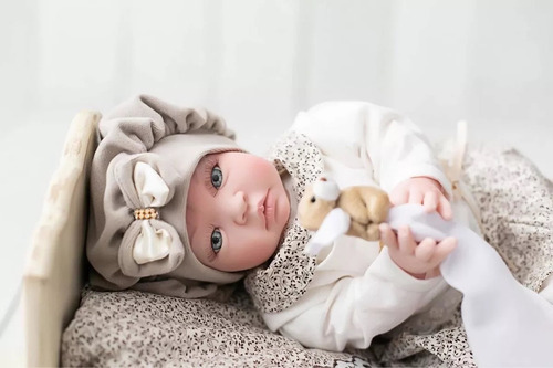 Bebe Reborn Menina Pérolas Barata Princesa + Bolsa