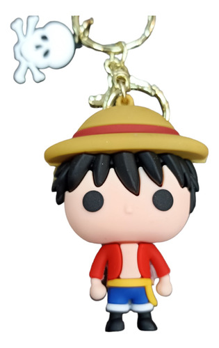 Llavero Goma Con Forma Luffy One Piece Importado