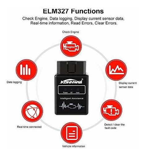 Kw912 Elm327 Car Bluetooth Scanner Diagnostic Tool Code