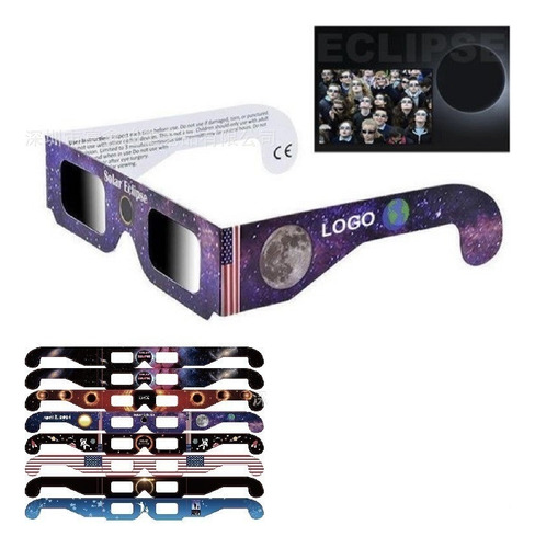 Gafas Para Eclipse Solar 12 Unidades, Estilo Aleatorio