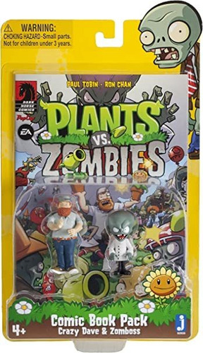 Plants Vs Zombies Comic Book Pack Figura De Acción, 3 