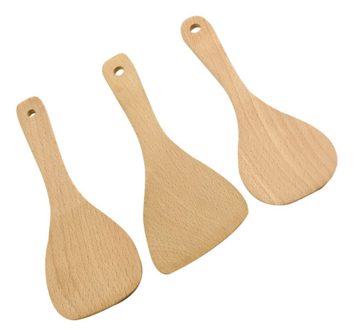 Upkoch 3 Pieza Palito Cocina Para Hotel Practica Pala Madera