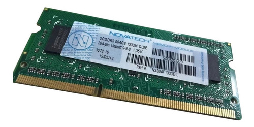 Memoria RAM color verde 4GB 1 Novatech N3S04F1333E-L