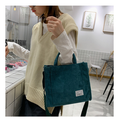 Bolso De Hombro Tipo Tote De Para Pana Para Mujer
