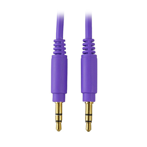 Cable Audio Star Tec 3.5mm 1m Purpura Bolsa