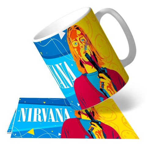 Tazón Nirvana Musica Rock Kurt Cobain 