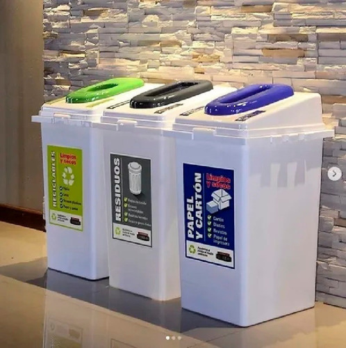 Recipiente Reciclado/basura Colombraro Adosables 60 Lts